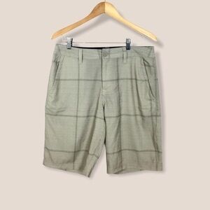 Vintage Hang Ten golf shorts men’s 32 houndstooth‎ tan Glen plaid
